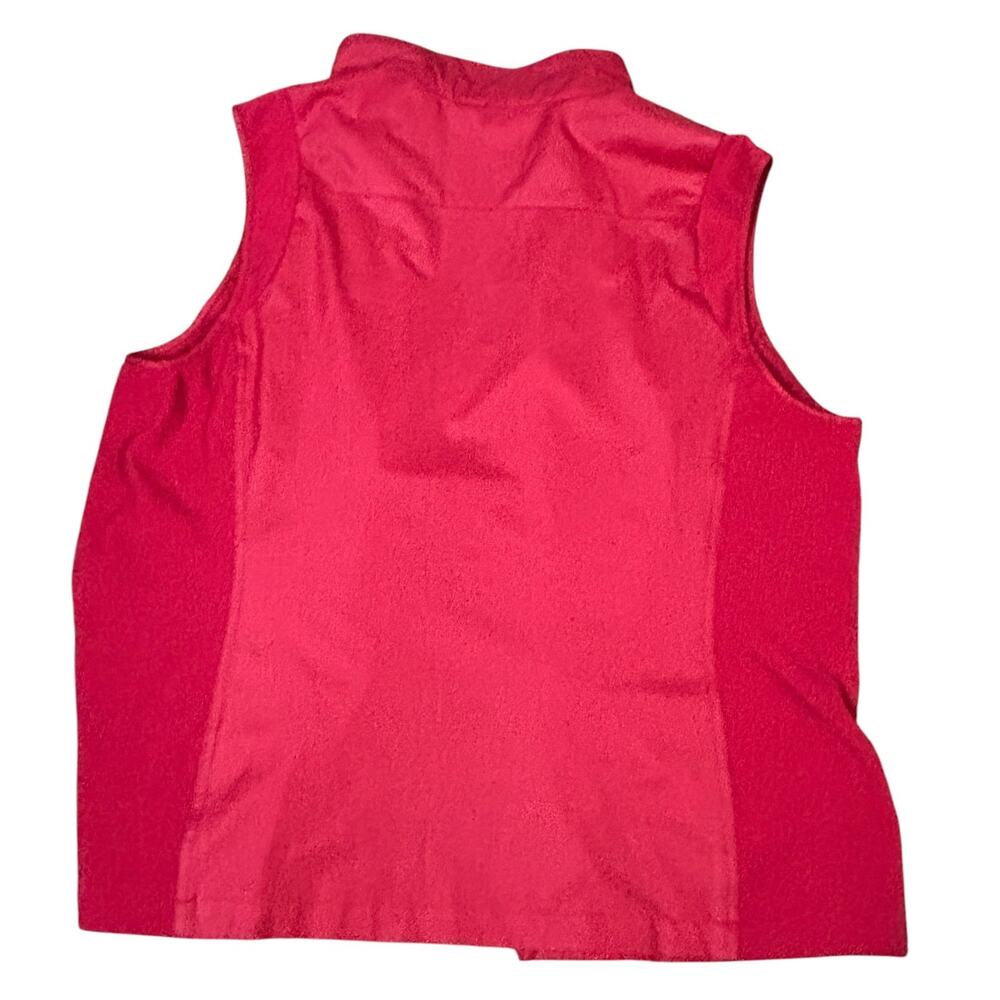 Chico’s Zenergy Vest Size XL Red Sleeveless Zip Front Jacket Pockets Layer - Picture 7 of 12